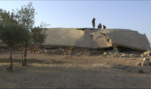 Picture taken by Amnesty International researcher during a fact finding mission in northern Syria showing some of the homes that were demolished in the village of Husseiniya by the YPG (the Autonomous Administration's military wing) . Amnesty International visited the Arab village of Husseiniya in the Tel Hamees countryside in early August 2015. Villagers told Amnesty International researchers that nearly 90 homes in the village had been demolished, leaving only a single home still standing, and Amnesty International researchers saw the ruins of the destroyed homes during their visit. Amnesty International conducted research into abuses committed by the Autonomous Administration, led by the Democratic Union Party (PYD), a Syrian Kurdish political party . These abuses include forced displacement, demolition of homes, and the seizure and destruction of property.