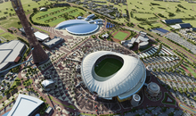 DOHA, QATAR: In this handout image supplied by Qatar 2022, this artists impression represents Khalifa International Stadium. Qatar will host the FIFA World Cup in 2022. (Photo by Handout/Supreme Committee for Delivery & Legacy via Getty Images)