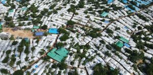 Aerial photo of Rohingya refugee camp in Bangladesh ©AFP via Getty Images